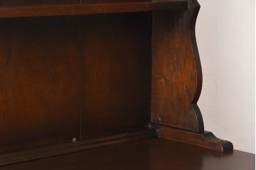 ヴィンテージ家具　イギリスビンテージ　オーク材　素朴な雰囲気が魅力のカップボード(食器棚、飾り棚)