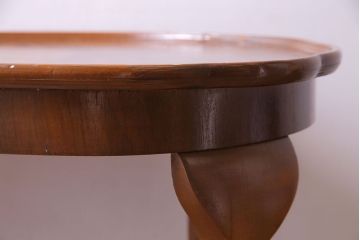ヴィンテージ家具　イギリスビンテージ　大胆な杢目づかいが美しいローテーブル(リビングテーブル、センターテーブル、サイドテーブル)