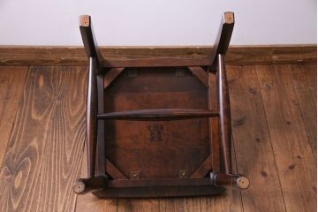 中古美品　北海道民芸家具　HM686 シンプルな小振りのチェア(ダイニングチェア、椅子、板座チェア)(定価約6万円)