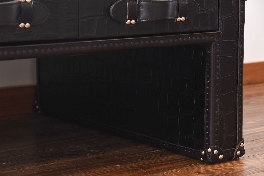 中古　イギリス家具　HALO(ハロ)　SLAB(スラブ) ビッグクロコネロ　コーヒーテーブル(定価約20万円)