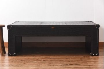 中古　イギリス家具　HALO(ハロ)　SLAB(スラブ) ビッグクロコネロ　コーヒーテーブル(定価約20万円)