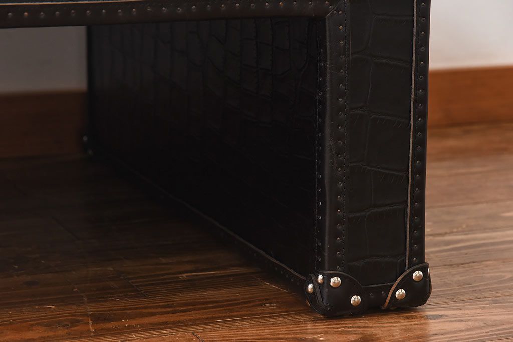 中古　イギリス家具　HALO(ハロ)　SLAB(スラブ) ビッグクロコネロ　コーヒーテーブル(定価約20万円)