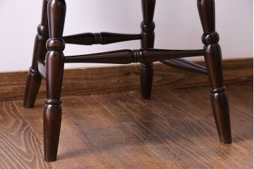 中古美品　北海道民芸家具　HM626　樺材　華やかな印象のダイニングチェア(椅子、ウィンザーチェア、ワークチェア、ウインザーチェア)(定価約7万円)(2)