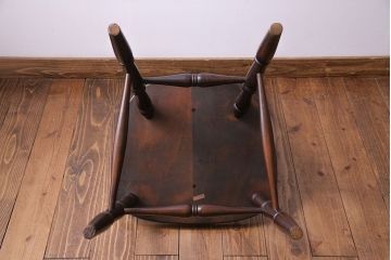 中古美品　北海道民芸家具　HM626　樺材　華やかな印象のダイニングチェア(椅子、ウィンザーチェア、ワークチェア、ウインザーチェア)(定価約7万円)(2)