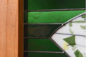 アンティーク雑貨　鮮やかなステンドグラスが魅力の特注品パーテーション(衝立て)(定価約45万円)
