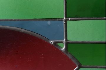 アンティーク雑貨　鮮やかなステンドグラスが魅力の特注品パーテーション(衝立て)(定価約45万円)