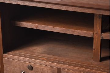 レトロ家具　昭和レトロ　温かな味わいのあるリメイク時代箪笥ローボード(サイドチェスト、戸棚)