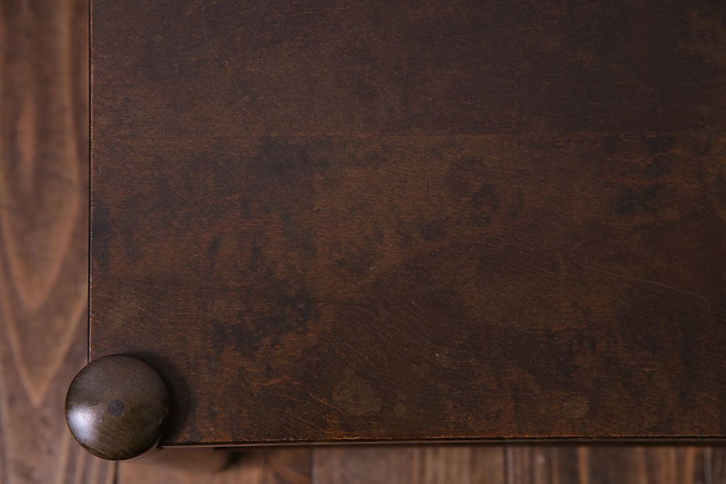 アンティーク雑貨　ビンテージ　北海道民芸家具　シンプルな小振りのサイドテーブル(花台)