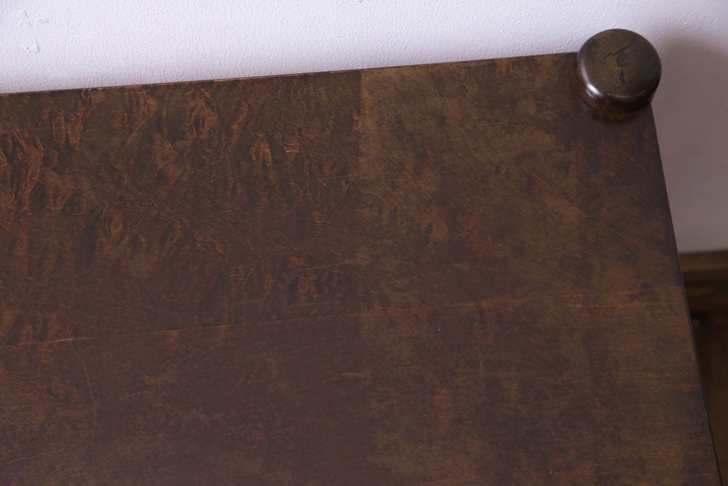 アンティーク雑貨　ビンテージ　北海道民芸家具　シンプルな小振りのサイドテーブル(花台)