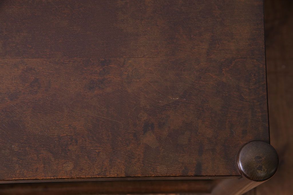 アンティーク雑貨　ビンテージ　北海道民芸家具　シンプルな小振りのサイドテーブル(花台)