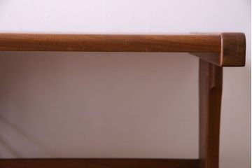 アンティーク雑貨　イギリスビンテージ　チーク材　銅製の天板が個性的なネストテーブル(サイドテーブル、カフェテーブル、花台)