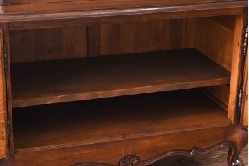 【S様ご成約済み】フランスビンテージ　オーク材　優雅な雰囲気漂う小振りなキャビネット(飾り棚、収納棚、本箱)