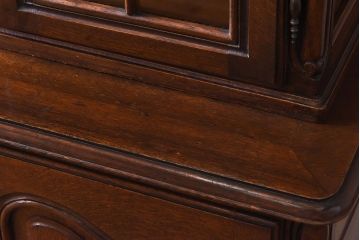 【S様ご成約済み】フランスビンテージ　オーク材　優雅な雰囲気漂う小振りなキャビネット(飾り棚、収納棚、本箱)