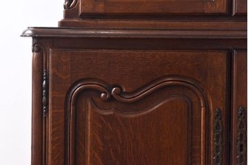 【S様ご成約済み】フランスビンテージ　オーク材　優雅な雰囲気漂う小振りなキャビネット(飾り棚、収納棚、本箱)