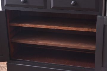 ビンテージ　松本民芸家具　スタイリッシュなリペイントカップボード(食器棚、収納棚)