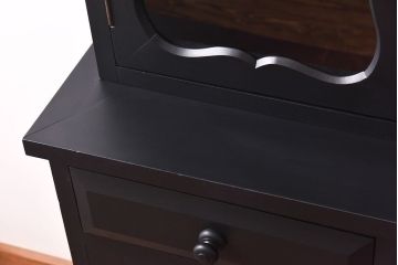 ビンテージ　松本民芸家具　スタイリッシュなリペイントカップボード(食器棚、収納棚)