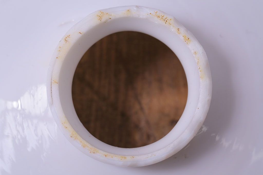 昭和期　懐かしい雰囲気漂うシンプルな平笠シェード(電笠、吊り下げ照明、ペンダントライト)