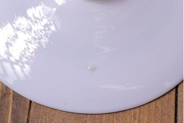 昭和期　懐かしい雰囲気漂うシンプルな平笠シェード(電笠、吊り下げ照明、ペンダントライト)