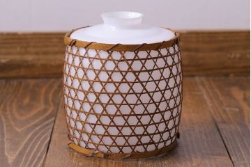 昭和レトロ　和の雰囲気が高まる籠モチーフのペンダントライト(シェード、吊り下げ照明、天井照明)