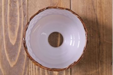 昭和レトロ　和の雰囲気が高まる籠モチーフのペンダントライト(シェード、吊り下げ照明、天井照明)