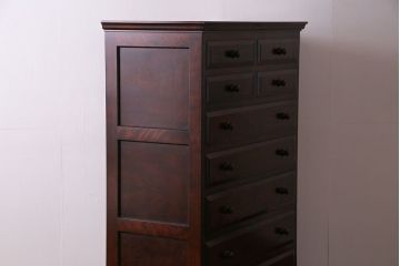 民芸家具　樺材　しっかり収納できるシンプルな衣装箪笥(整理箪笥、チェスト)