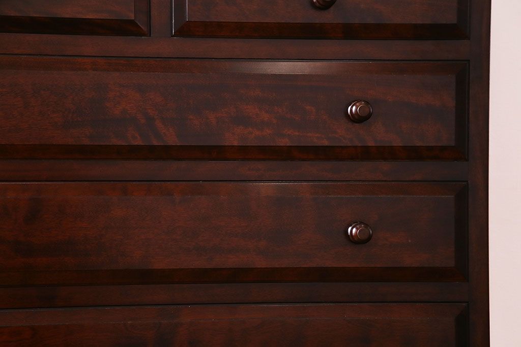 民芸家具　樺材　しっかり収納できるシンプルな衣装箪笥(整理箪笥、チェスト)