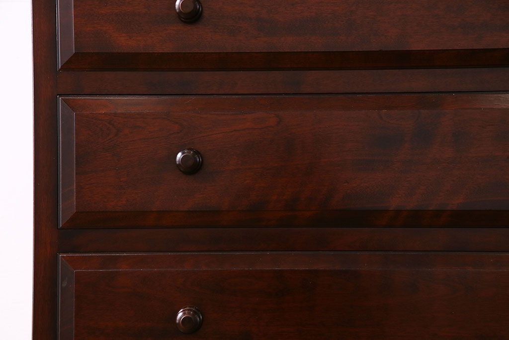 民芸家具　樺材　しっかり収納できるシンプルな衣装箪笥(整理箪笥、チェスト)