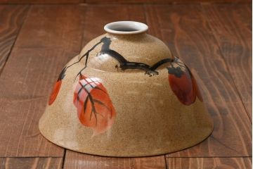 オールドノリタケ(則武、日本陶器)　味わいのある柿の図の電灯笠(シェード、ペンダントライト、吊り下げ照明)(1)