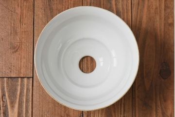 オールドノリタケ(則武、日本陶器)　味わいのある柿の図の電灯笠(シェード、ペンダントライト、吊り下げ照明)(1)