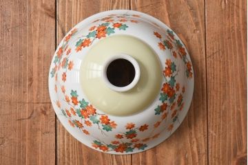 オールドノリタケ(則武、日本陶器)　紅葉が愛らしい電灯笠(シェード、ペンダントライト、吊り下げ照明)