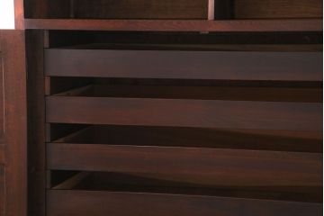 中古美品　松本民芸家具　直線的なデザインが美しいD型和タンス(箪笥、チェスト)(定価約54万円)