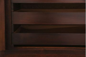 中古美品　松本民芸家具　直線的なデザインが美しいD型和タンス(箪笥、チェスト)(定価約54万円)