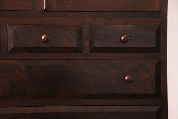 中古美品　松本民芸家具　直線的なデザインが美しいD型和タンス(箪笥、チェスト)(定価約54万円)