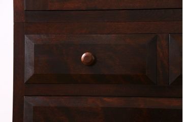 中古美品　松本民芸家具　直線的なデザインが美しいD型和タンス(箪笥、チェスト)(定価約54万円)