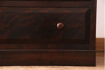 中古美品　松本民芸家具　直線的なデザインが美しいD型和タンス(箪笥、チェスト)(定価約54万円)