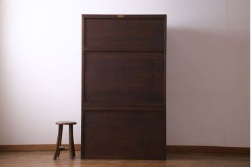 中古美品　松本民芸家具　直線的なデザインが美しいD型和タンス(箪笥、チェスト)(定価約54万円)