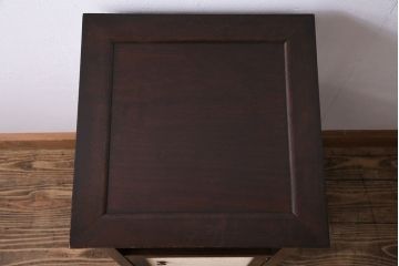 アンティーク雑貨　中古　松本民芸家具　シックな和の空間づくりにおすすめなA型電話台(花台)(定価約9万1千円)