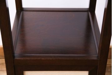 アンティーク雑貨　中古　松本民芸家具　シックな和の空間づくりにおすすめなA型電話台(花台)(定価約9万1千円)