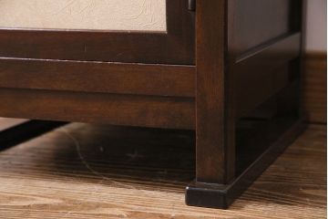 アンティーク雑貨　中古　松本民芸家具　シックな和の空間づくりにおすすめなA型電話台(花台)(定価約9万1千円)