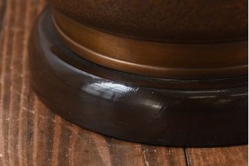 アンティーク雑貨　和製アンティーク　上手物　紋入りで風格のある耳付銅火鉢(鉢カバー、ディスプレイ)(R-028644)(3)