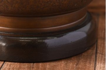 アンティーク雑貨　和製アンティーク　上手物　紋入りで風格のある耳付銅火鉢(鉢カバー、ディスプレイ)(R-028644)(3)