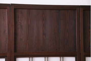 昭和初期　美品　杉材　味わい深い風合いが魅力の障子戸(引き戸、建具)4枚セット(1)