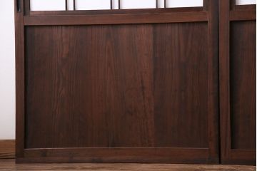 昭和初期　美品　杉材　味わい深い風合いが魅力の障子戸(引き戸、建具)4枚セット(1)