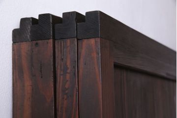 昭和初期　美品　杉材　味わい深い風合いが魅力の障子戸(引き戸、建具)4枚セット(1)
