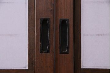 昭和初期　美品　杉材　味わい深い風合いが魅力の障子戸(引き戸、建具)4枚セット(1)