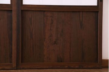 昭和初期　美品　杉材　味わい深い風合いが魅力の障子戸(引き戸、建具)4枚セット(1)