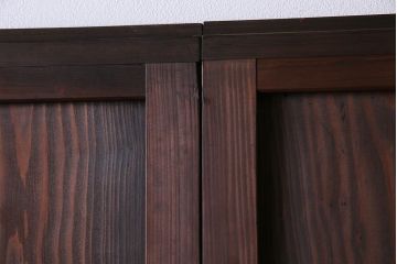 昭和初期　美品　杉材　味わい深い風合いが魅力の障子戸(引き戸、建具)4枚セット(1)