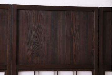 昭和初期　美品　杉材　味わい深い風合いが魅力の障子戸(引き戸、建具)4枚セット(2)