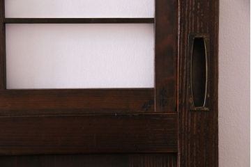 昭和初期　美品　杉材　味わい深い風合いが魅力の障子戸(引き戸、建具)4枚セット(2)