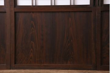 昭和初期　美品　杉材　味わい深い風合いが魅力の障子戸(引き戸、建具)4枚セット(2)